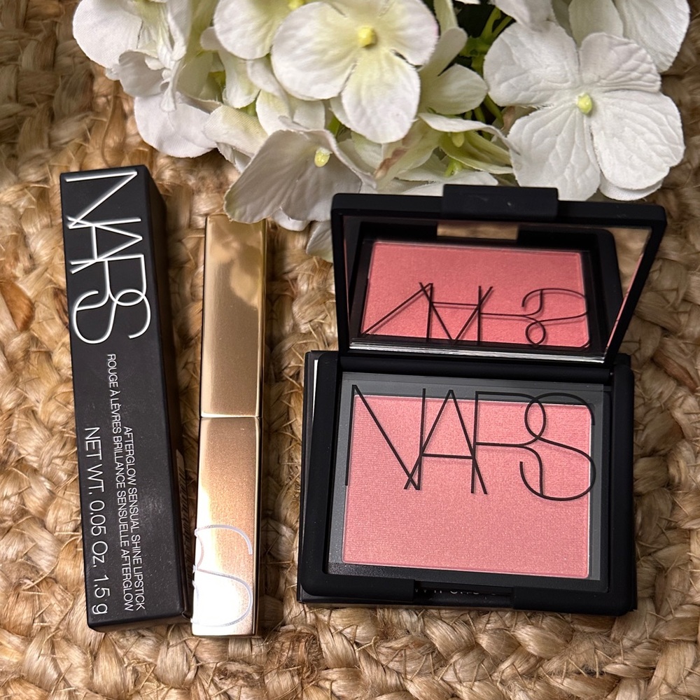 NARS Blush + Lipstick Full Size Set + Gift  (Dolce Vita and Orgasm)